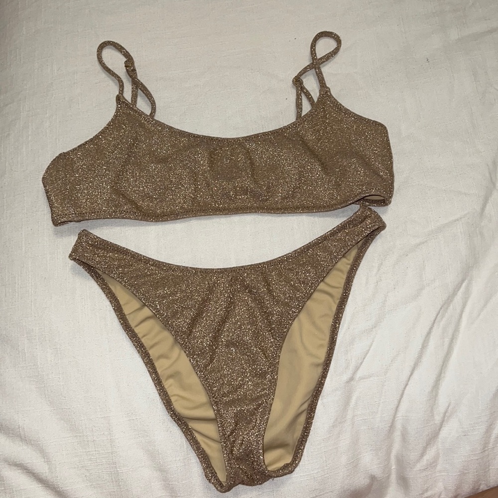Gold shimmer Bikini from pacsun (worn once)